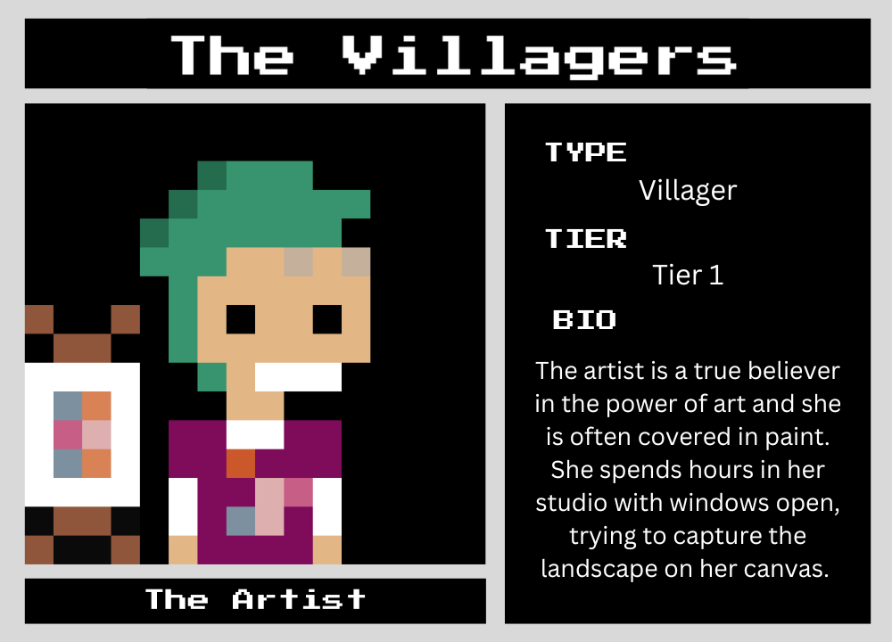 The Artist biography card